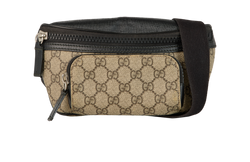 GG Belt Bag, Canvas, Black/Beige, 204046, 2*